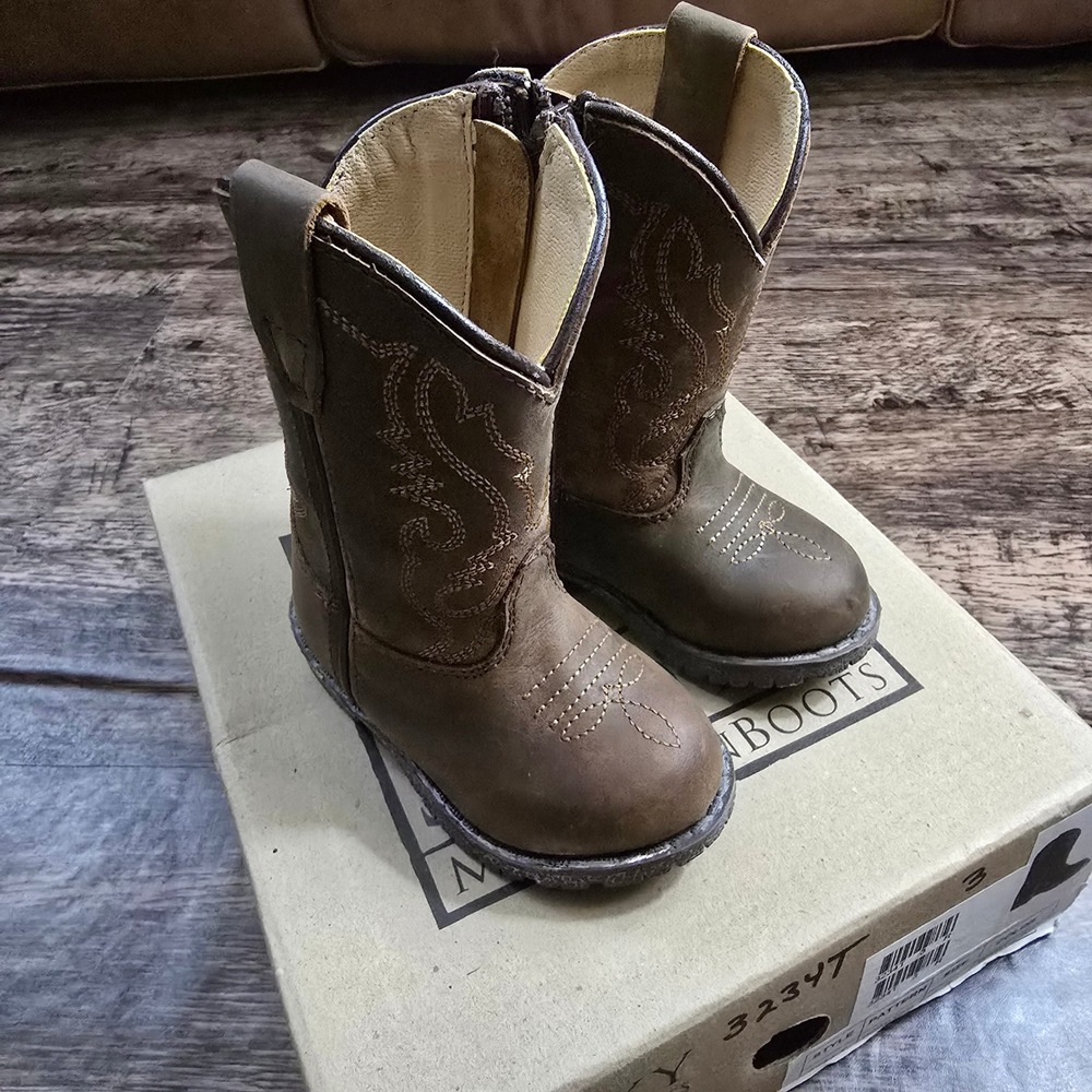 SMOKY MOUNTAIN BOOTS Hopalong Toddler 3 Brown New Western‎ Cowboy Boots 3234T